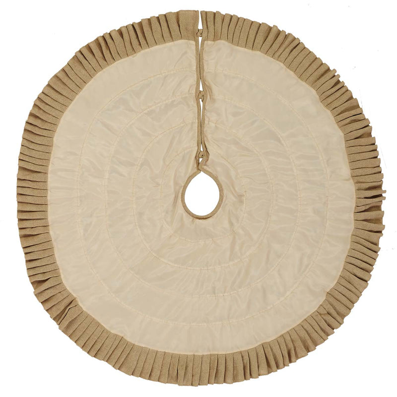 Festive Natural Burlap Tree Skirt 48"