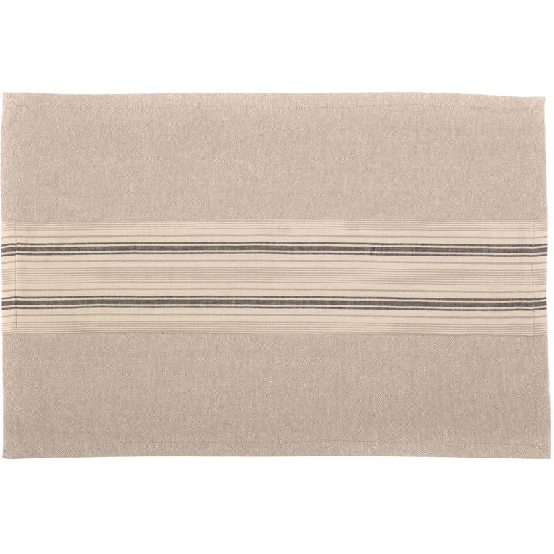 Sawyer Mill Charcoal Stripe Placemat Set of 6 12x18
