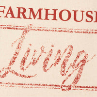 Sawyer Mill Red Farmhouse Living Muslin Unbleached Natural Tea Towel 19x28