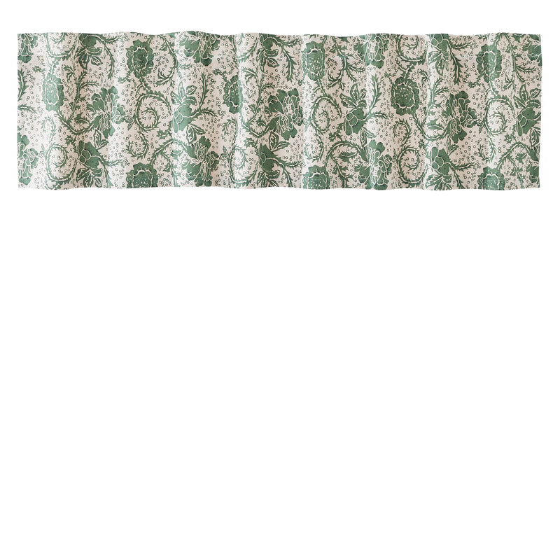 Dorset Green Floral Valance 16x72