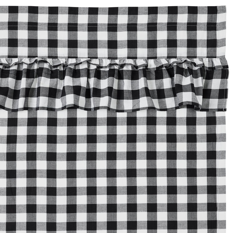 Annie Buffalo Black Check Ruffled Panel Set of 2 96x50