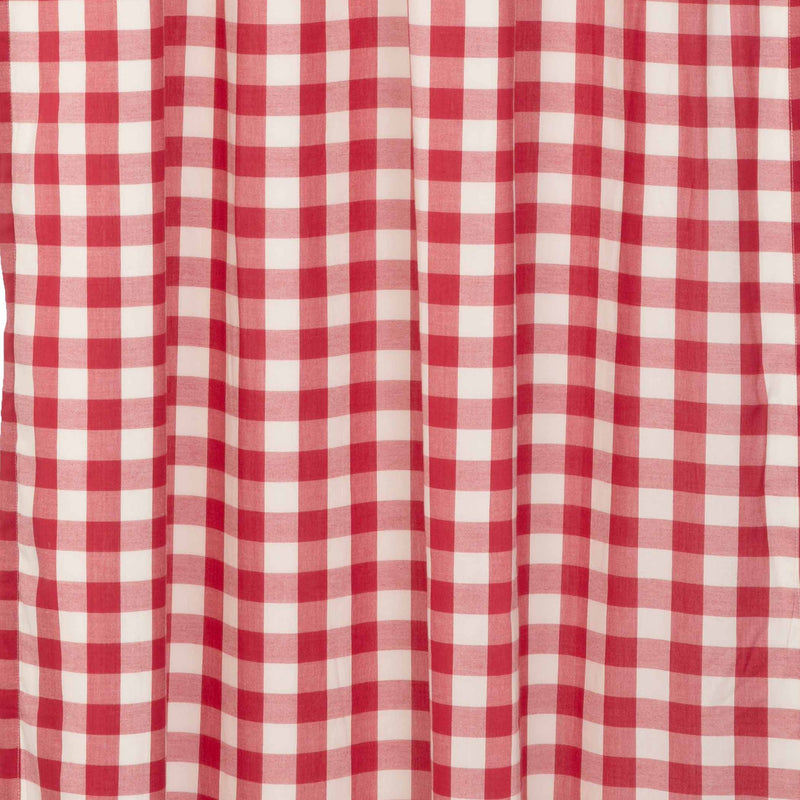 Annie Buffalo Red Check Ruffled Panel Set of 2 96x50