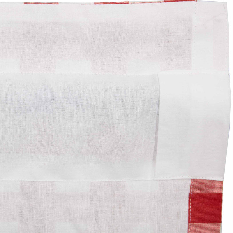 Annie Buffalo Red Check Ruffled Panel Set of 2 96x50