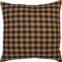 Black Check Fabric Pillow 12x12