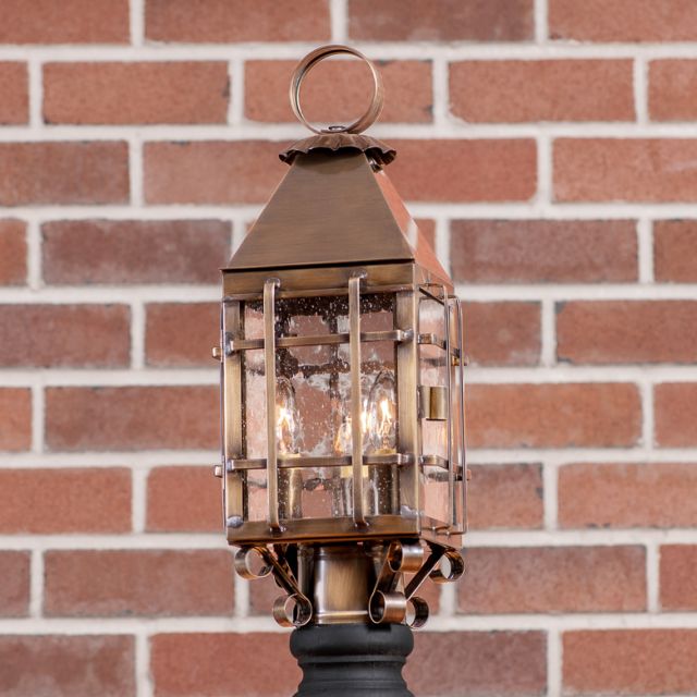 Barn Outdoor Post Light in Solid Antique Copper - 3 Light
