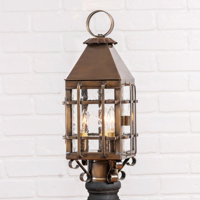 Barn Outdoor Post Light in Solid Antique Copper - 3 Light