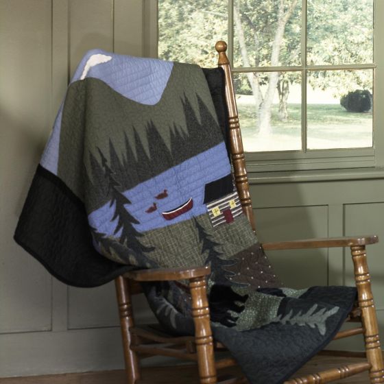 Donna Sharp Bear Lake Rustic Lodge Quilted Collection Throw