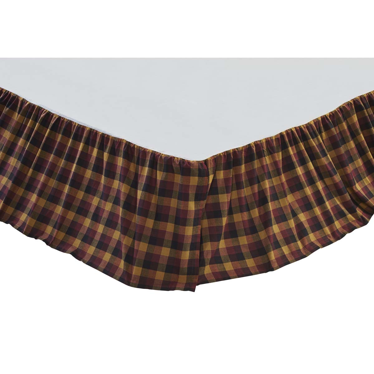 Heritage Farms Primitive Check Queen Bed Skirt 60x80x16