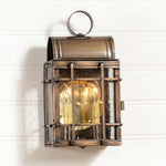 Carriage House Outdoor Wall Light in Solid Weathered Brass - 2 Light
