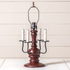 Cedar Creek Wood Table Lamp Base in Rustic Red
