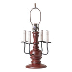 Cedar Creek Wood Table Lamp Base in Rustic Red