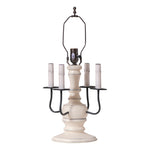 Cedar Creek Wood Table Lamp Base in Rustic White