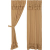 Simple Life Flax Khaki Ruffled Panel Set of 2 84x40