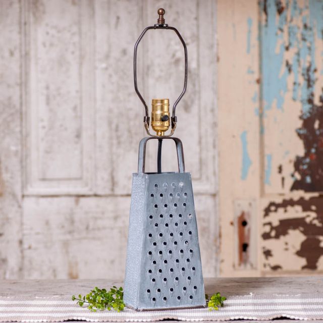 Cheese Grater Lamp Base