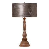 Davenport Lamp in Rustic Brown with Shade