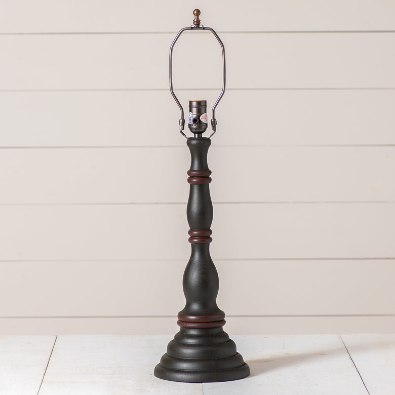 Davenport Wood Table Lamp Base in Rustic Black