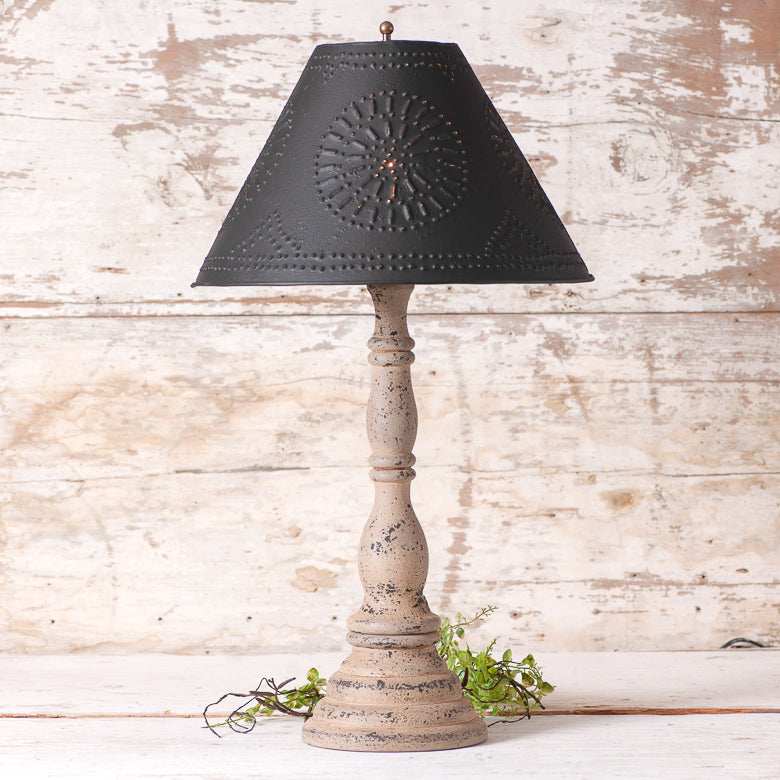 Davenport Wood Table Lamp in Hartford Buttermilk with Metal Shade