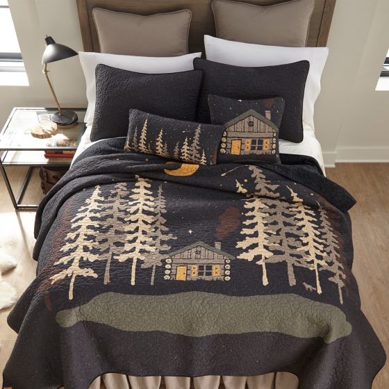 Donna Sharp Moonlit Cabin Rustic Lodge Quilted Collection