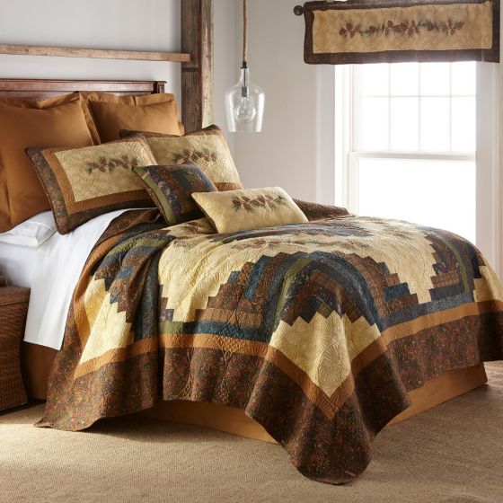 Donna Sharp Cabin Raising Pine Rustic Lodge Quilted Collection