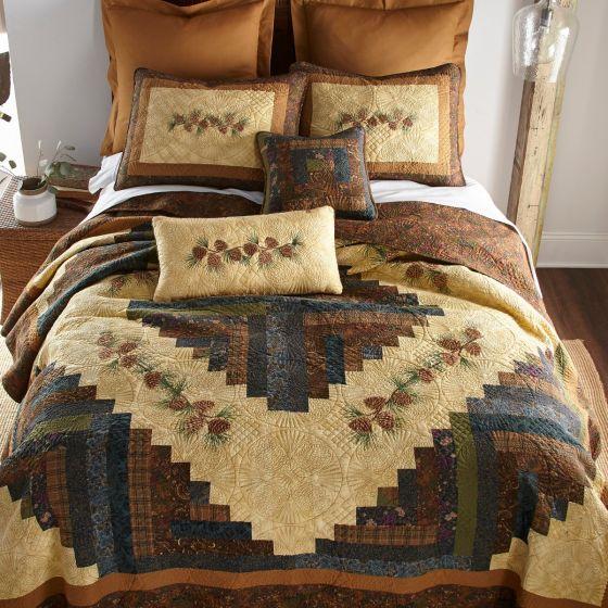 Donna Sharp Cabin Raising Pine Rustic Lodge Quilted Collection