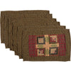 Tea Cabin Placemat Quilted Set of 6 12x18