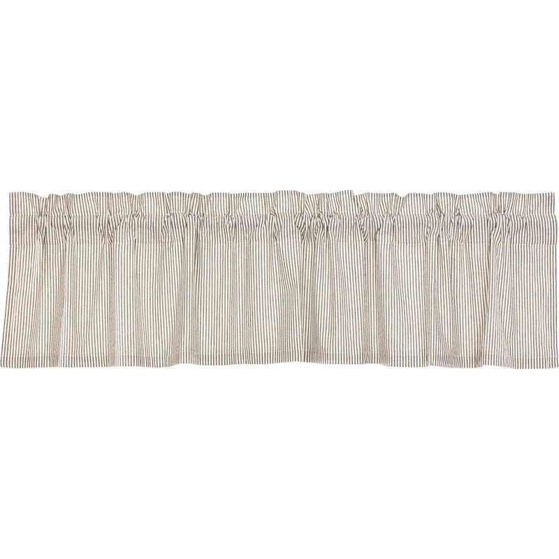 Hatteras Seersucker Blue Ticking Stripe Valance 16x72