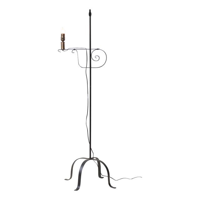 Wrought Iron Floor Lamp with Flame Tip