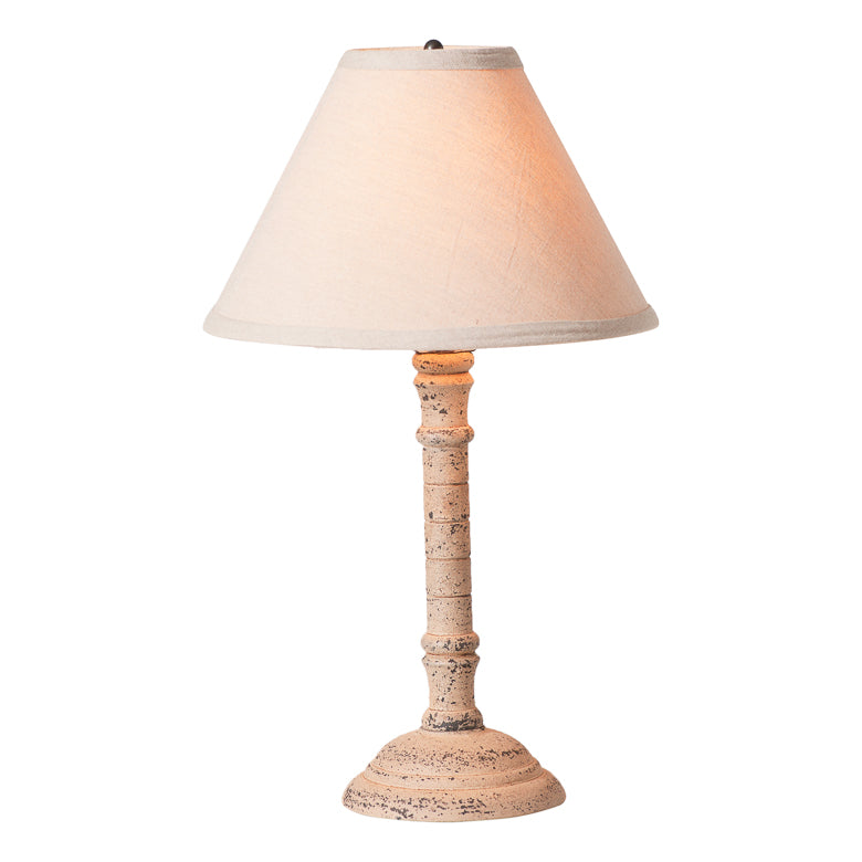 Gatlin Wood Table Lamp in Hartford Buttermilk with Ivory Linen Shade