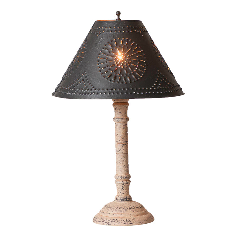Gatlin Wood Table Lamp in Hartford Buttermilk with Metal Shade