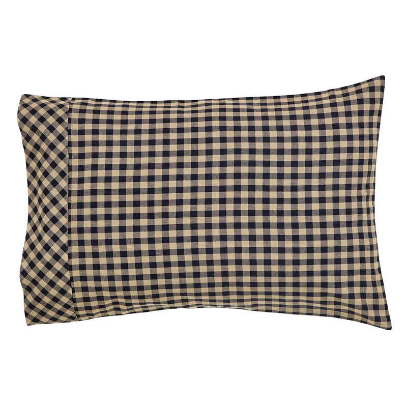 Black Check Standard Pillow Case Set of 2 21x30