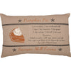 Sawyer Mill Charcoal Pumpkin Pie Recipe Pillow 14x22