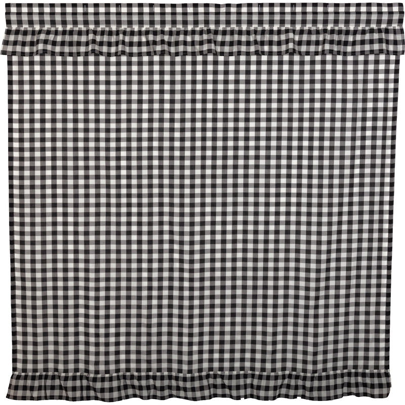 Annie Buffalo Black Check Ruffled Shower Curtain 72x72