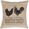 Sawyer Mill Charcoal Poultry Pillow 18x18
