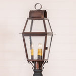 Independence Outdoor Post Light in Solid Antique Copper - 3 Light
