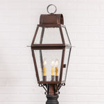 Independence Outdoor Post Light in Solid Antique Copper - 3 Light