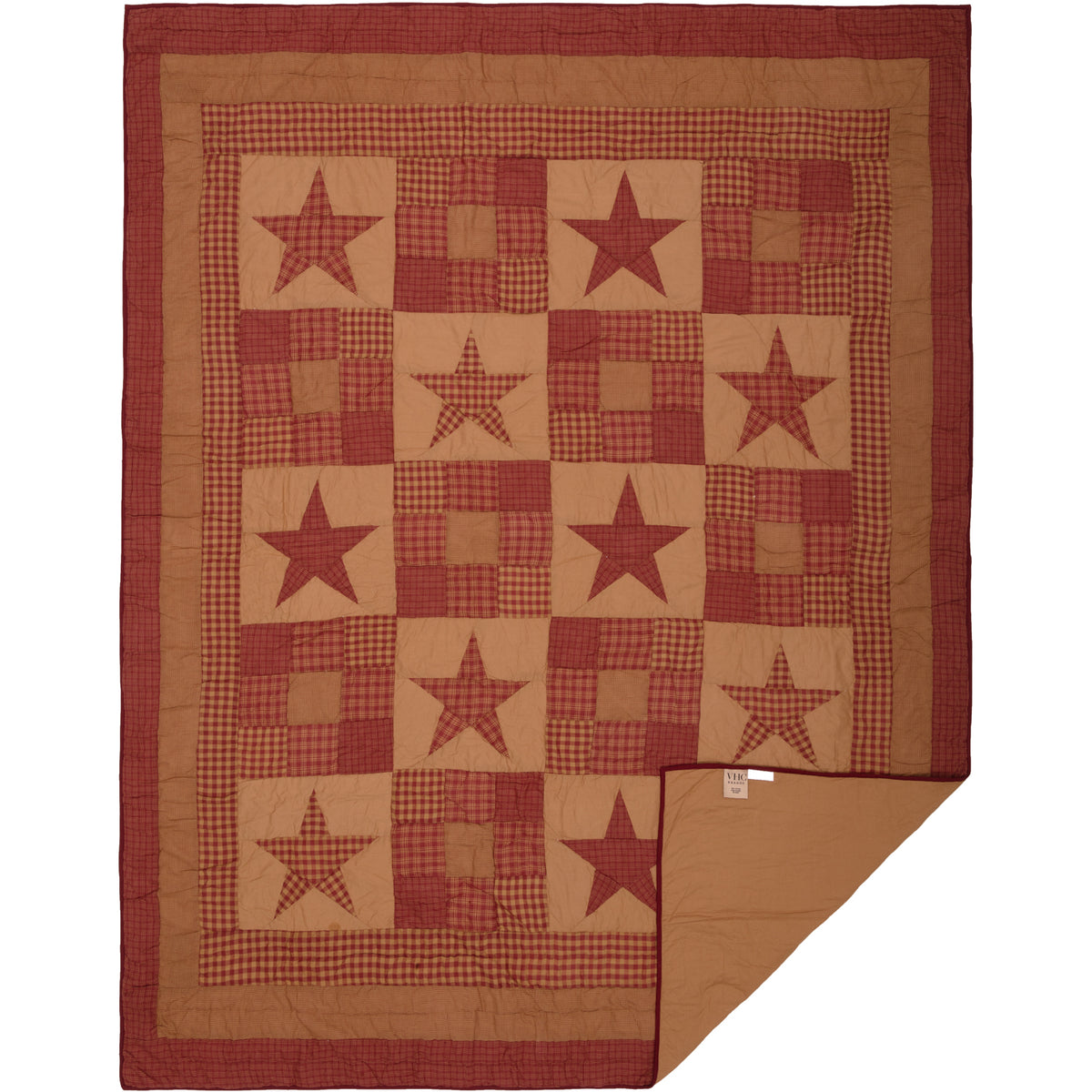 Ninepatch Star Twin Quilt 68Wx86L