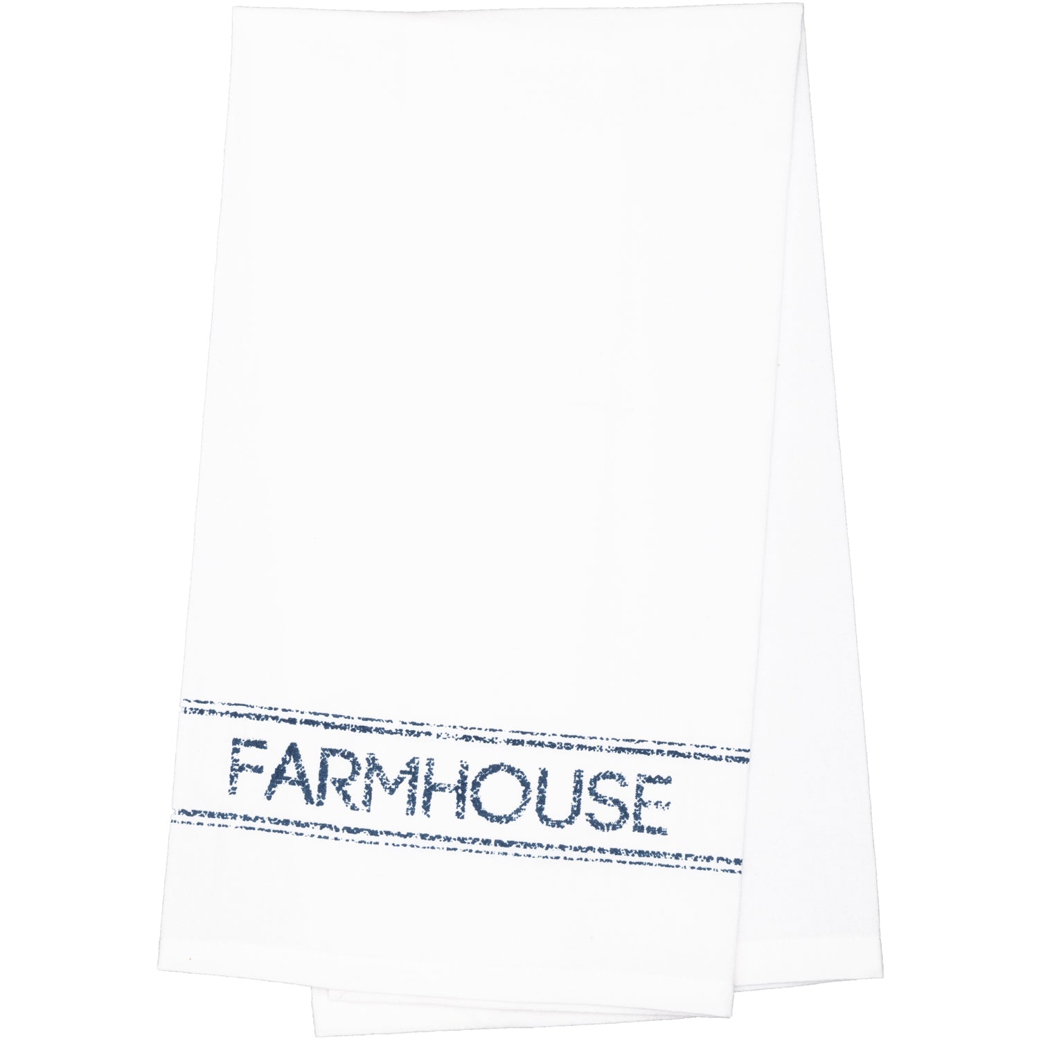 VHC Brands Sawyer Mill Blue Lamb Muslin Bleached White Tea Towel