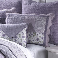 Donna Sharp Lavender Rose Farmhouse Country Quilted Collection Sham