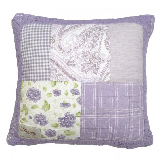Donna Sharp Lavender Rose Farmhouse Country Quilted Collection Pillow