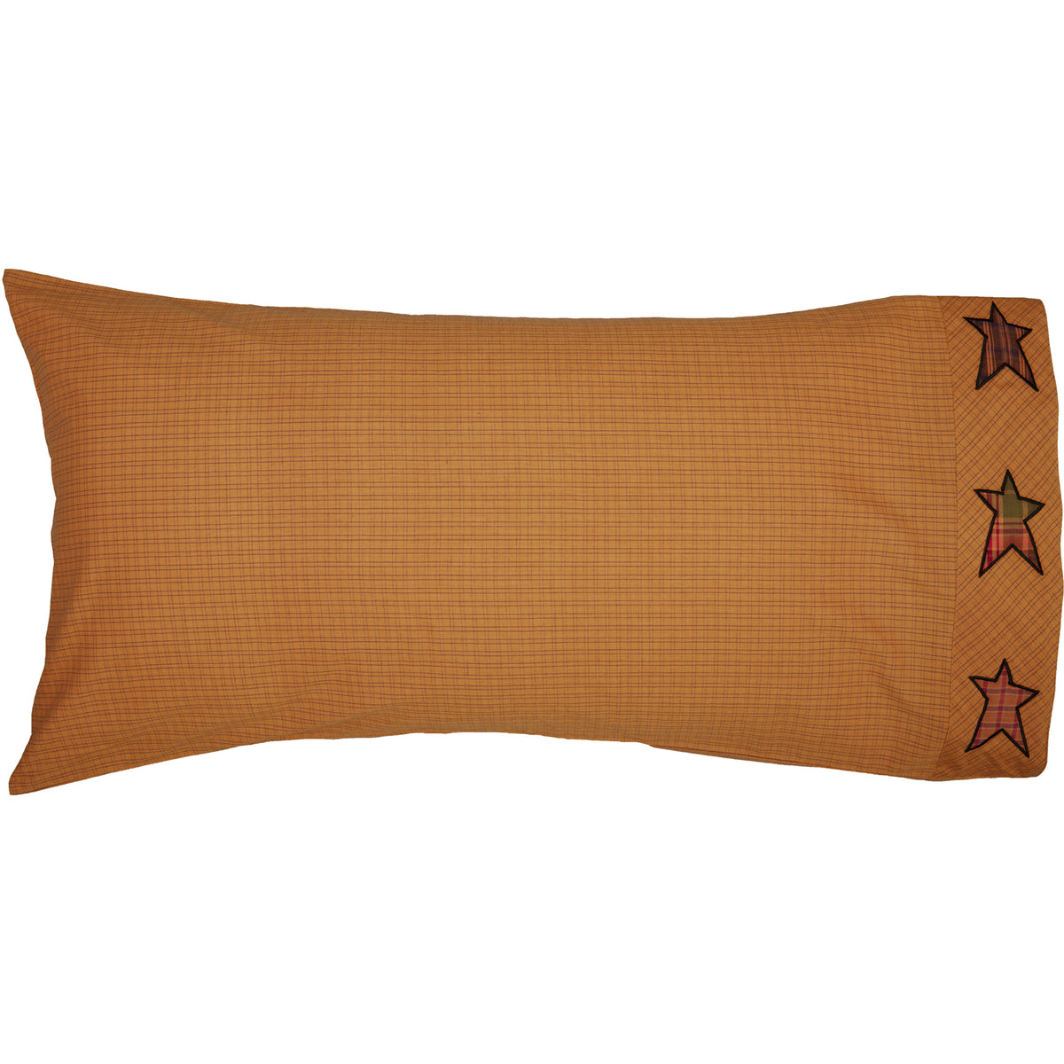 Stratton King Pillow Case w/Applique Star Set of 2 21x40