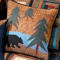 Donna Sharp Midnight Bear Rustic Lodge Quilted Collection Decorative Pillow