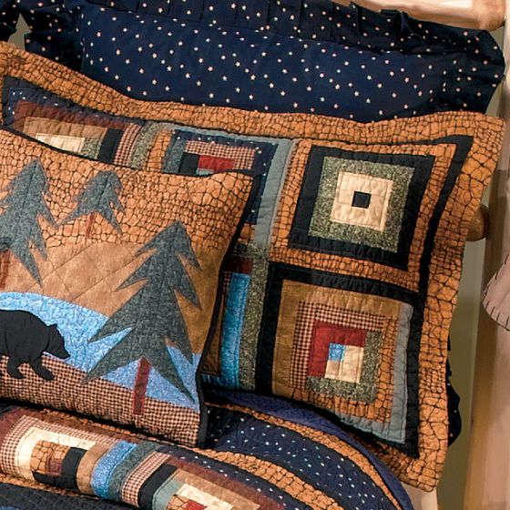 Donna Sharp Midnight Bear Rustic Lodge Quilted Collection Sham
