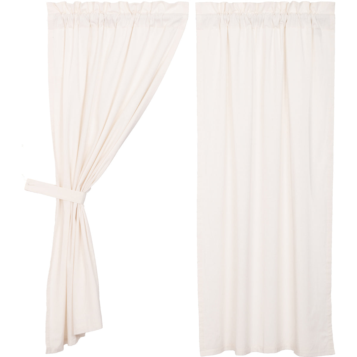 Simple Life Flax Antique White Short Panel Set of 2 63x36