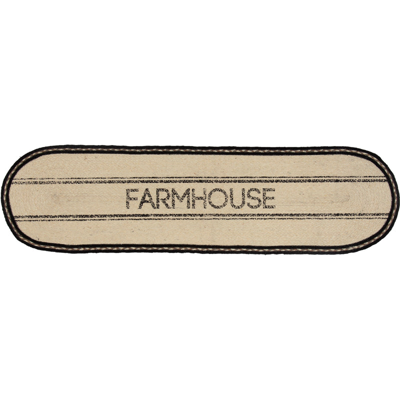 Sawyer Mill Charcoal Farmhouse Jute Runner 13x48