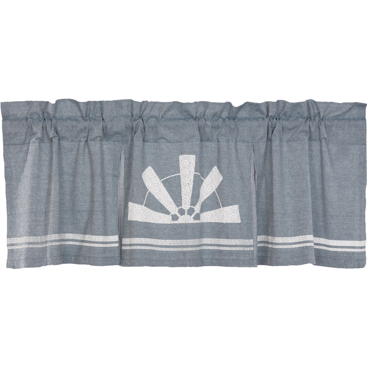 Sawyer Mill Blue Windmill Valance Pleated 20x60