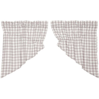 Annie Buffalo Grey Check Prairie Swag Set of 2 36x36x18