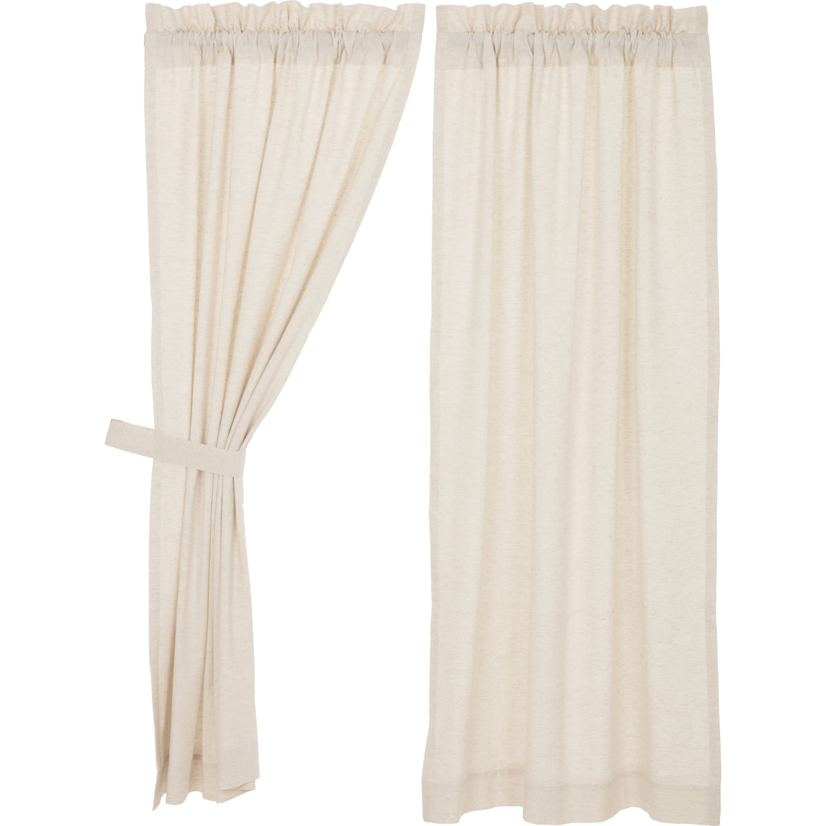 Simple Life Flax Natural Short Panel Set of 2 63x36