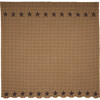 Black Star Shower Curtain 72x72