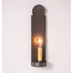 Slim Colonial Electric Tin Sconce in Kettle Black