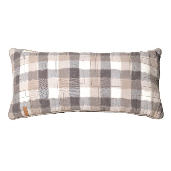Donna Sharp Smoky Square Farmhouse Primitive Quilted Collection Rectangular Pillow